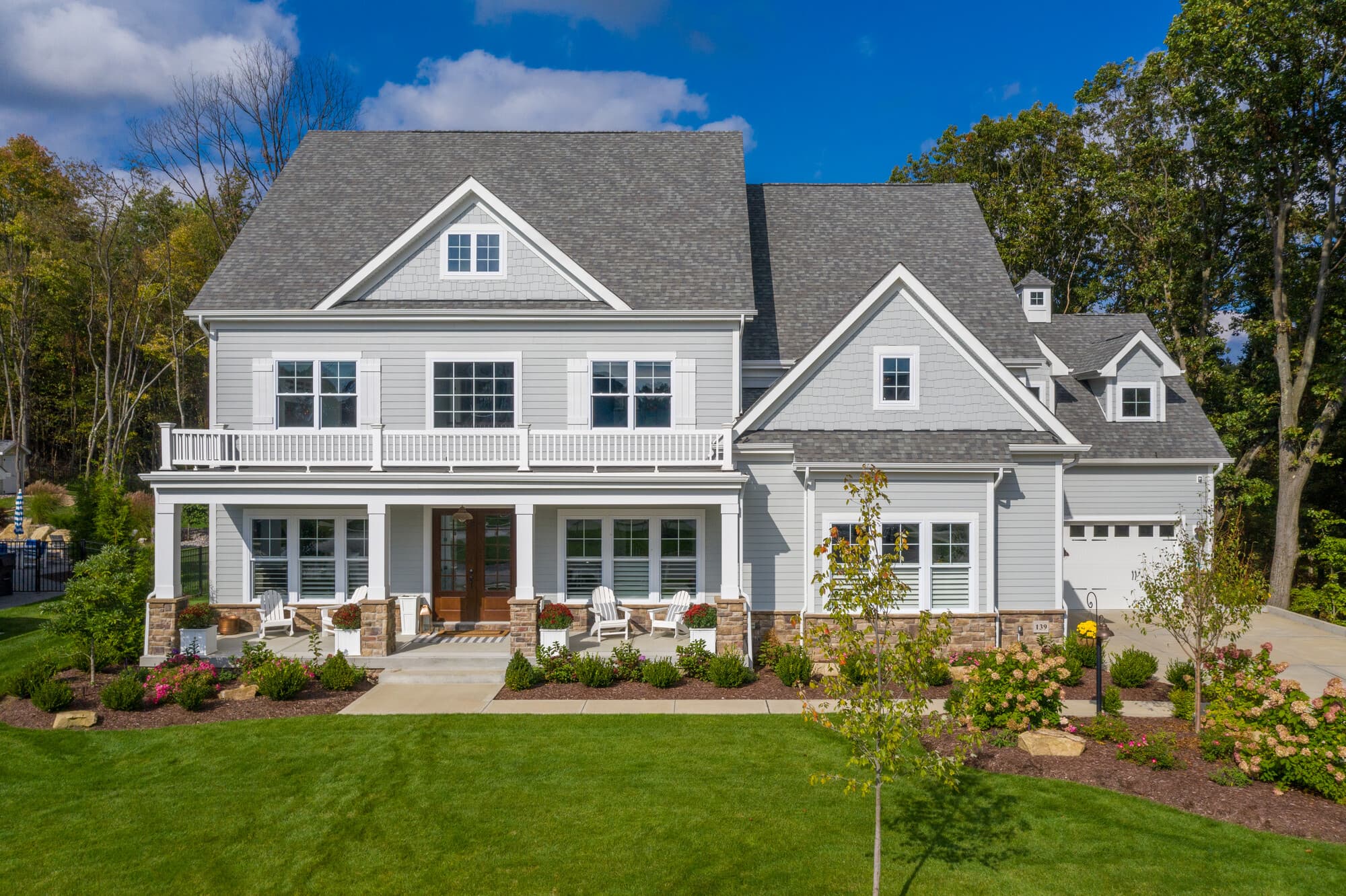 Light gray home with Light Mist James Hardie siding
